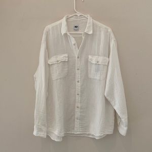 NSF new with tags. Cotton button down shirt. XS. Brand new gauze like fabric